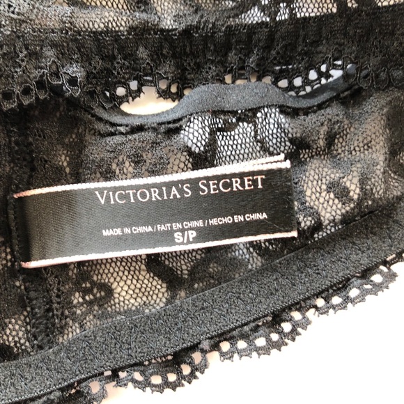 Victoria's Secret Lace Black Brawletest Sexy Bra T-Back Razorback Small - Picture 3 of 5